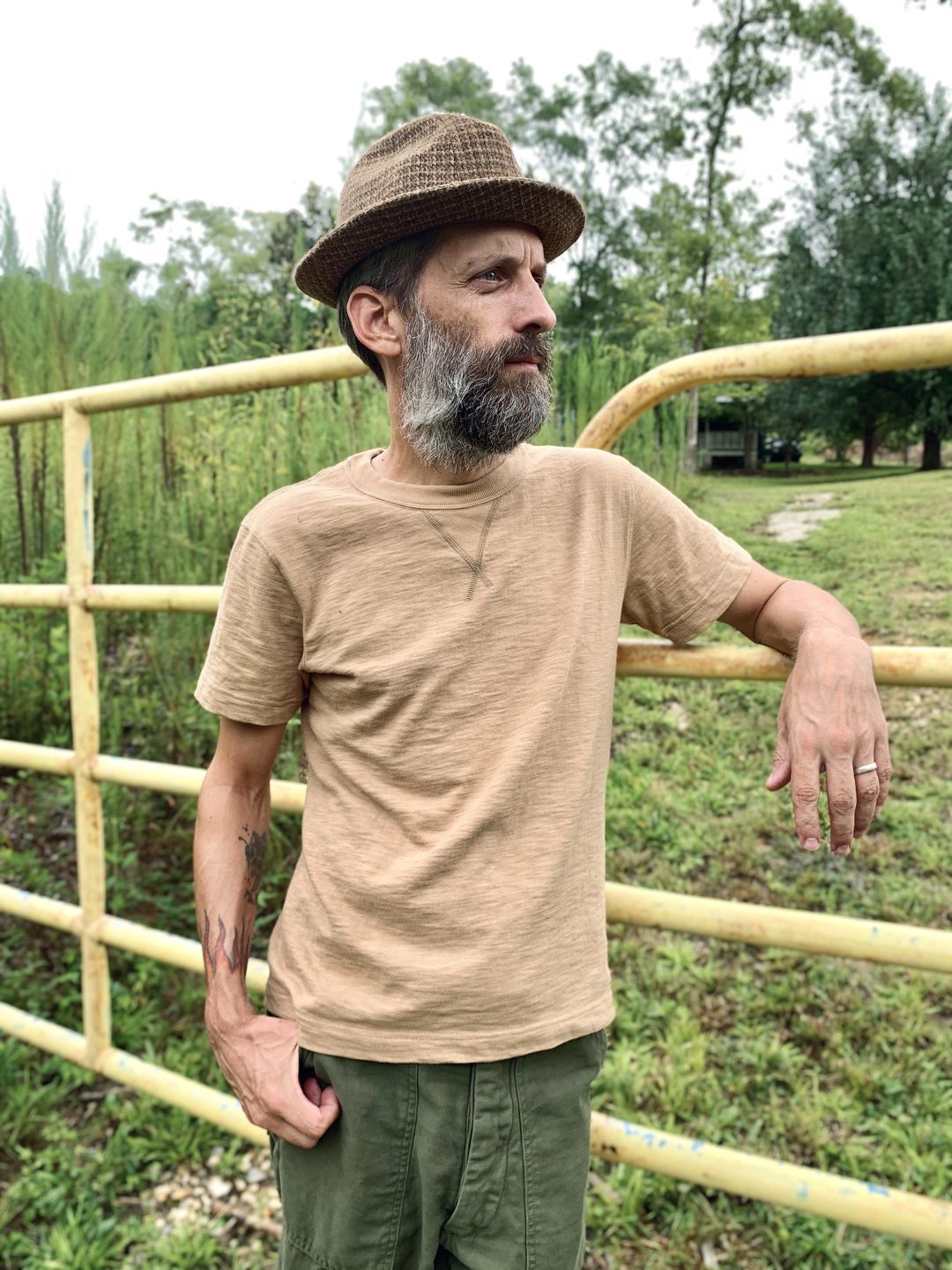 Customer photo review of Heavyweight Cotton Gusset Tubular T-Shirt - Green
