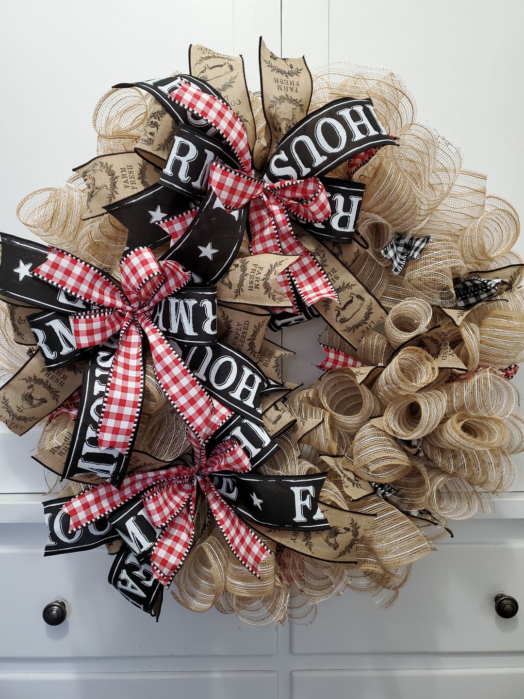 Customer photo review of 10.5"X10Yd Faux Jute/Pp Check Natural RY831318