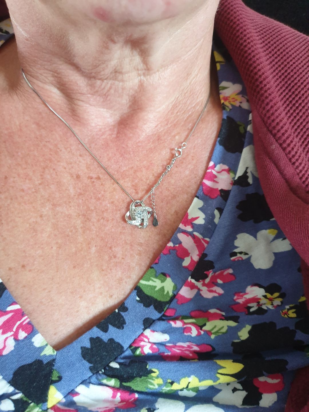 Customer photo review of "To my Wife" - Silver Love knot necklace