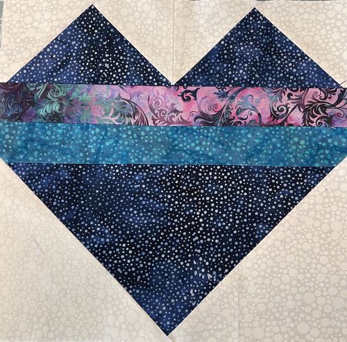 Customer photo review of All the Hearts 2021 Block of the Month | Digital PDF Quilt Pattern