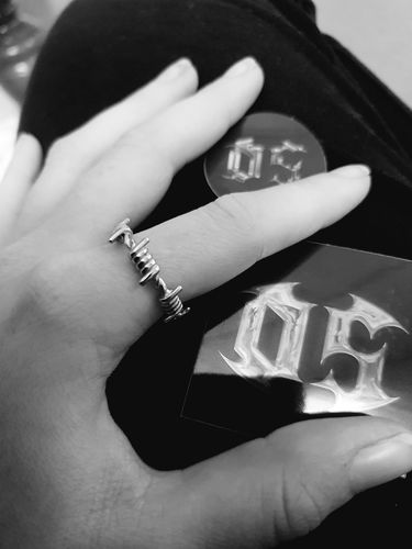 Customer photo review of Barbed Wire Ring