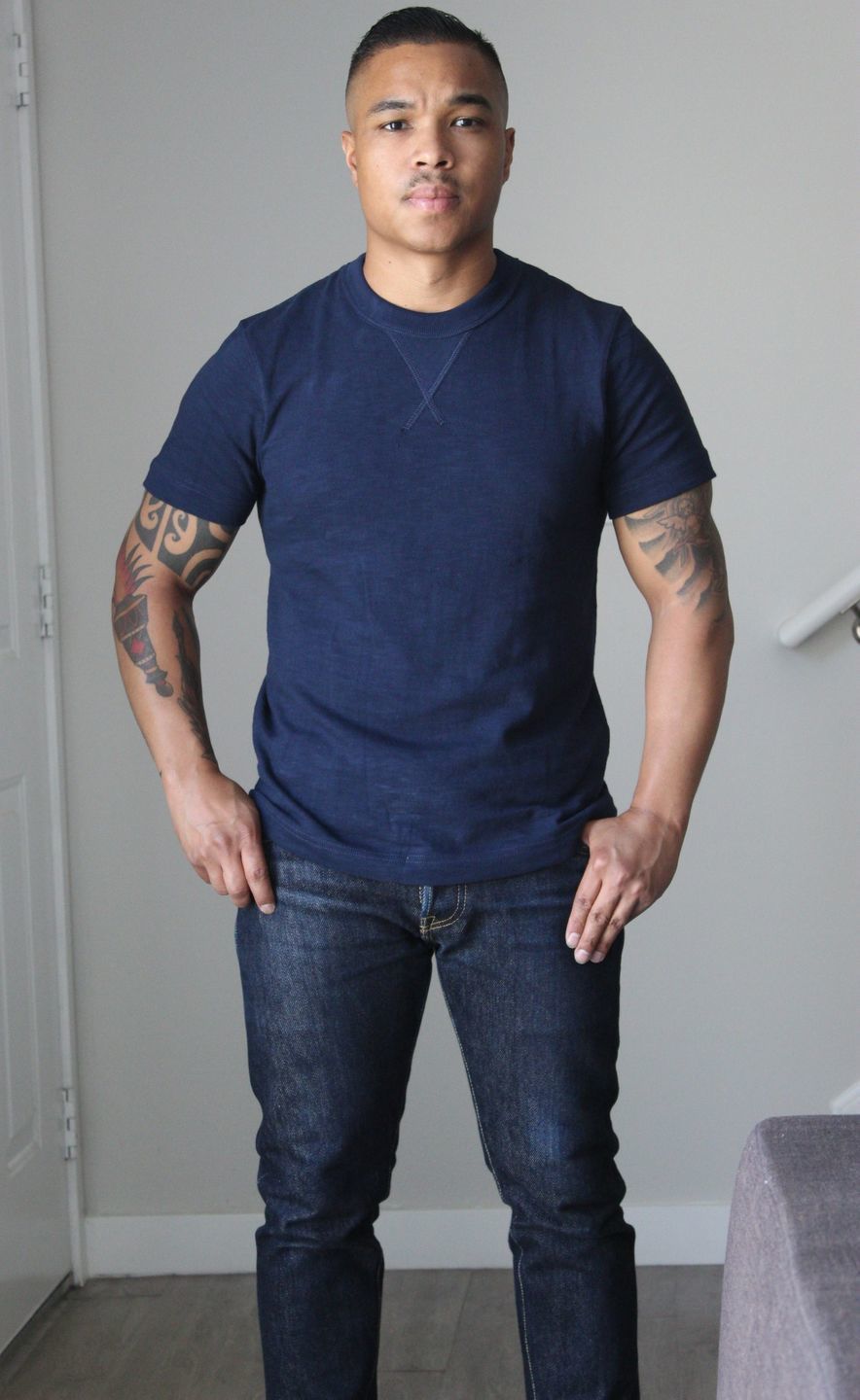 Customer photo review of Heavyweight Cotton Gusset Tubular T-Shirt - Green