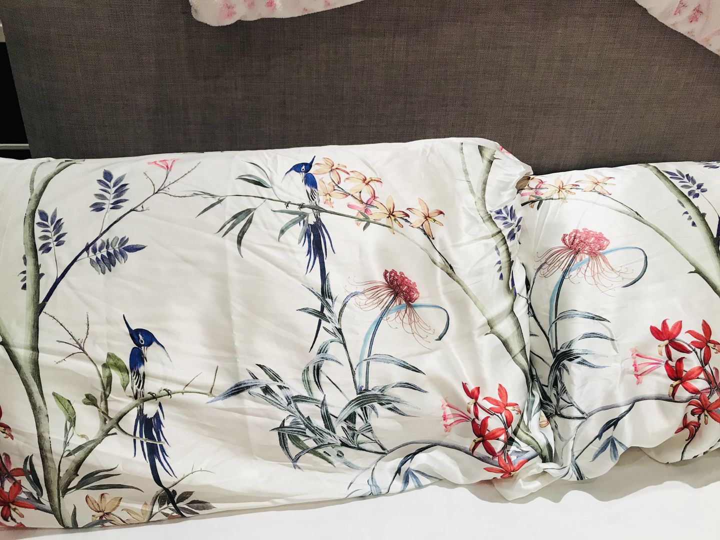 Customer photo review of Hummingbird Pure Silk Pillowcase