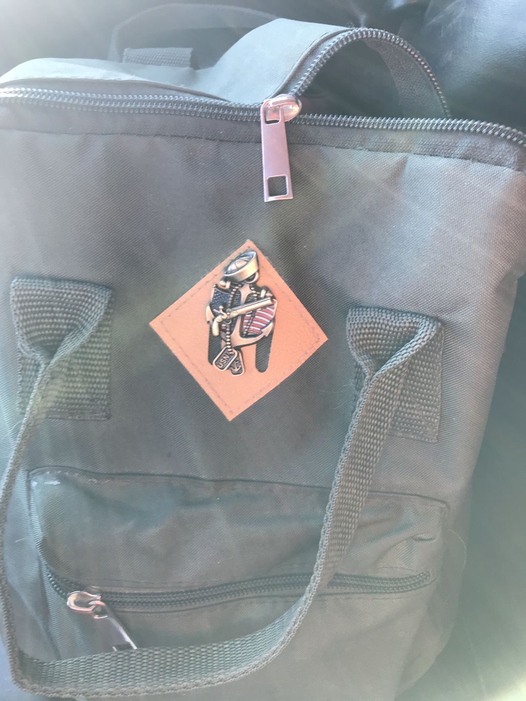 Customer photo review of US Navy Veteran Pin