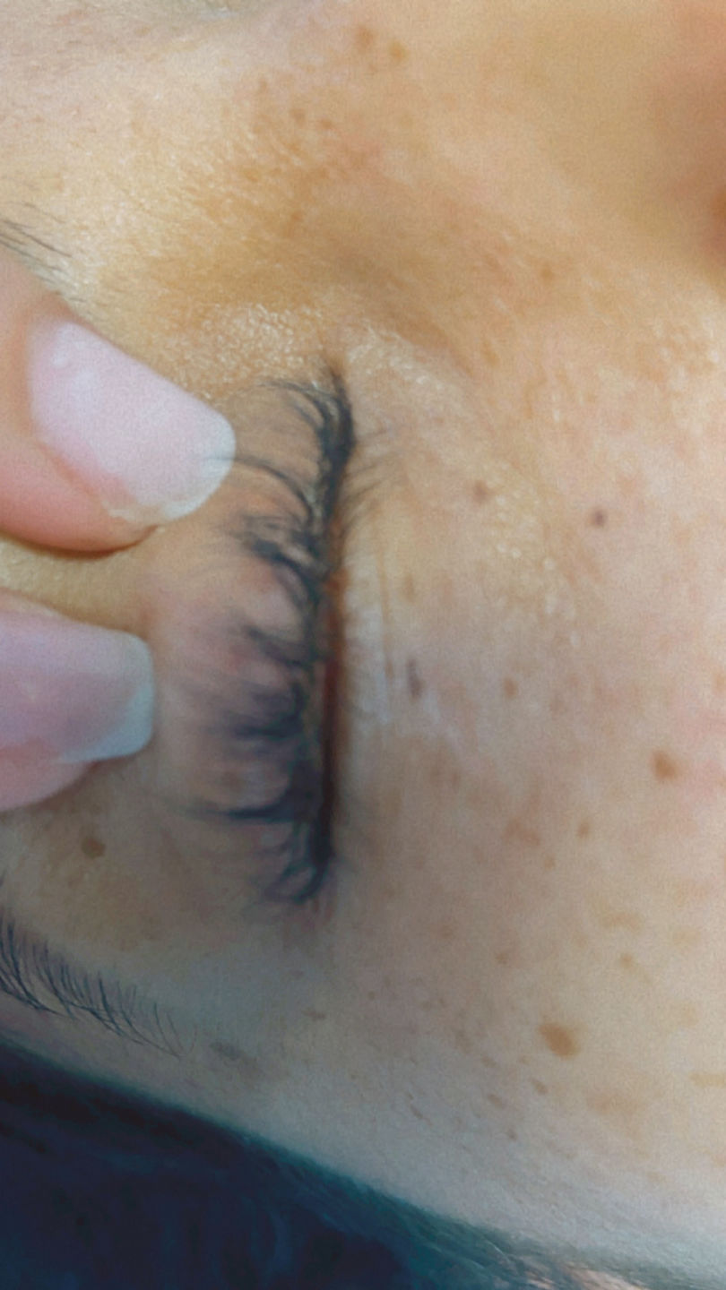 Customer photo review of Eyelash Cream Remover