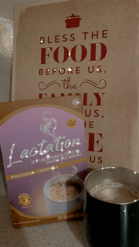 Customer photo review of Purest Lactation Drink - Decaf Coffee Hazelnut Flavor Breastmilk Booster