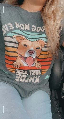 Customer photo review of Best Dog Dad/Mom Ever - Personalized Custom Unisex T-shirt