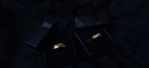 Customer photo review of Fiore Two Tone Wedding Rings