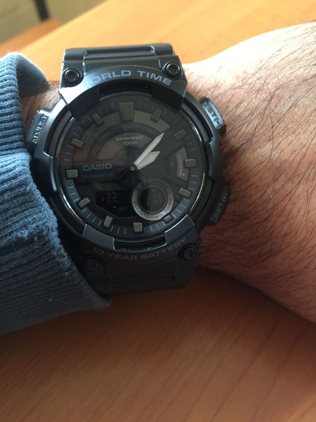 Customer photo review of Reloj Casio Análogo-Digital Vintage AEQ-110W-1BVDF Negro