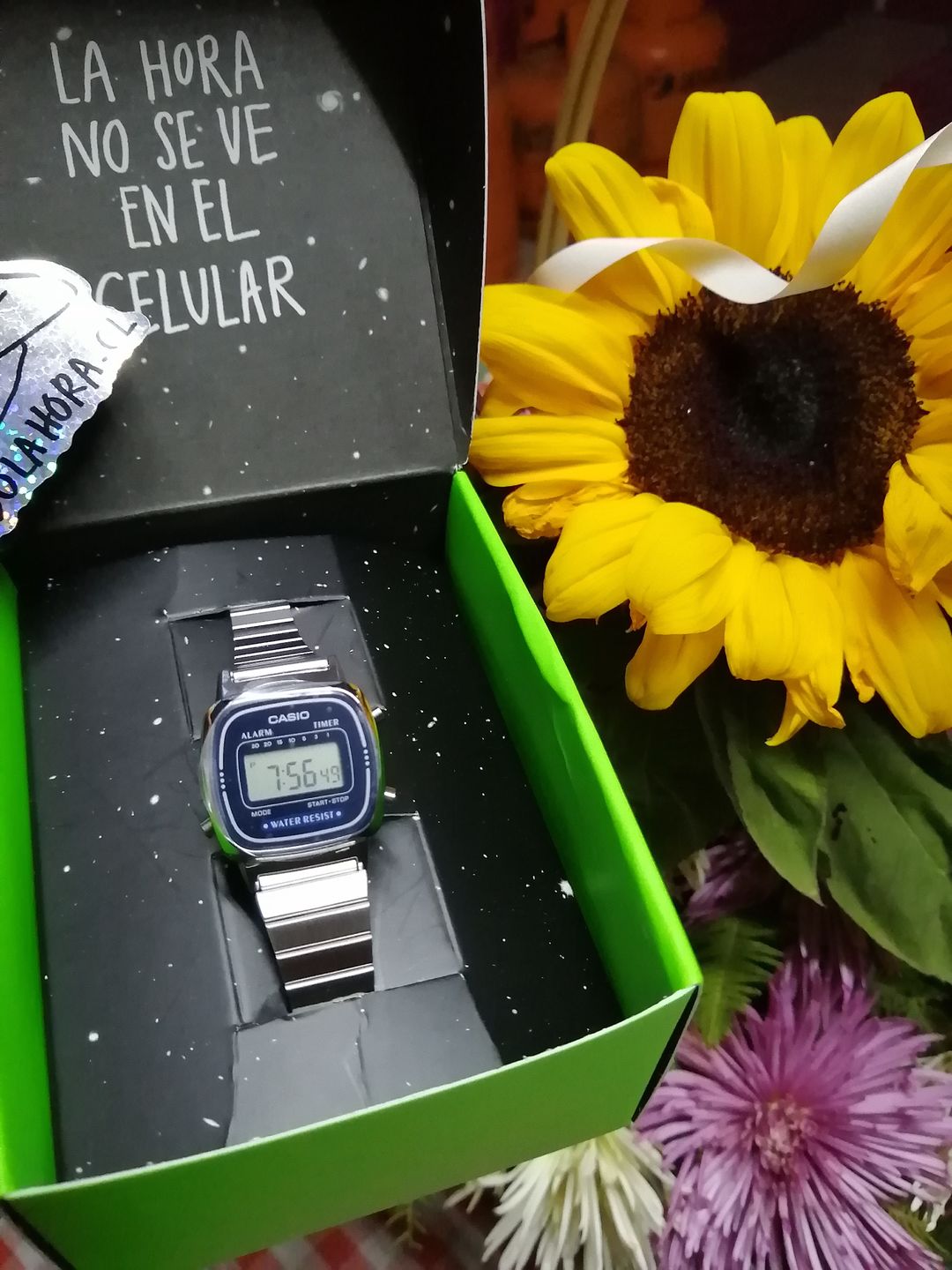 Customer photo review of Reloj Casio Vintage LA670WA-2DF Plateado Azul