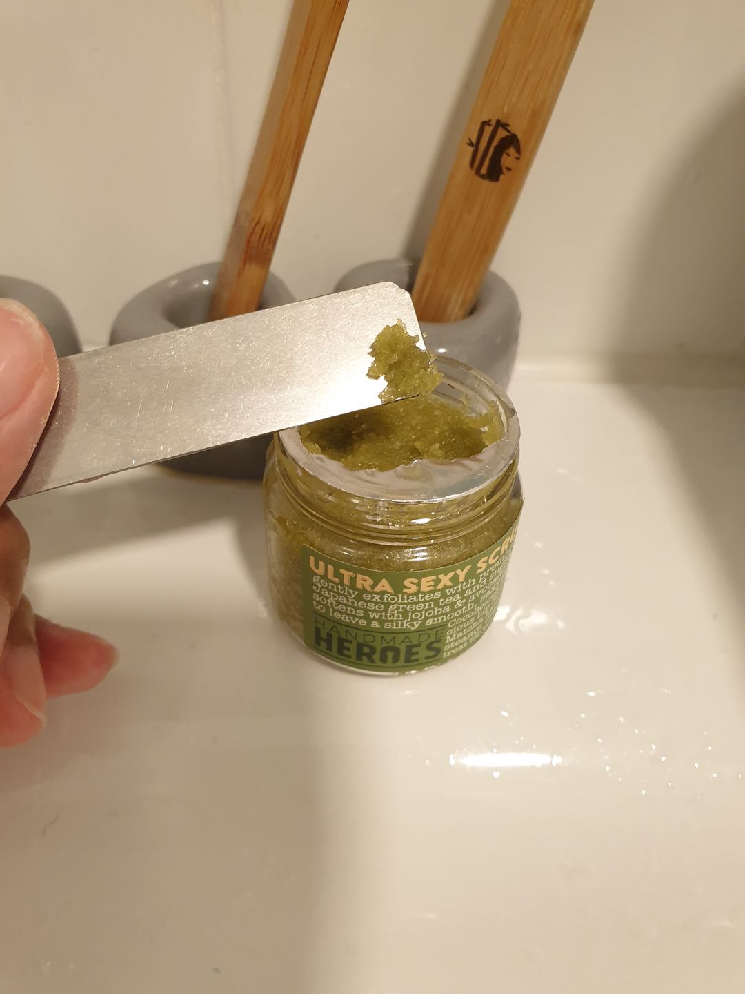 Customer photo review of Cocolicious Luscious Lip Scrub - Matcha Latte