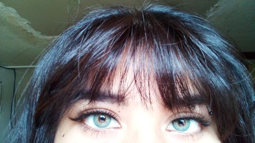 Customer photo review of Maria Green Colored Contact Lenses