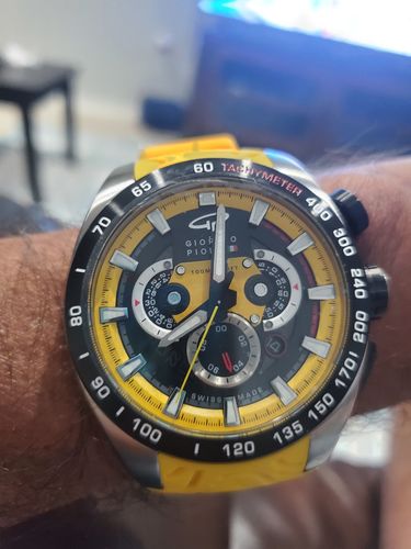 Customer photo review of SHIFT - Yellow Swiss Sport Chrono Watch