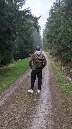 Customer photo review of Rucksack Mit Patch / Olivgrau (🌲)