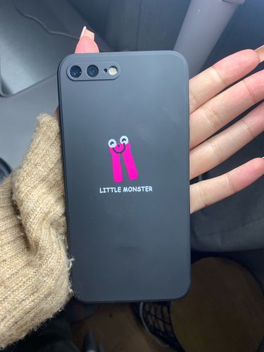 Customer photo review of Color Border Little Monster Black iPhone Case