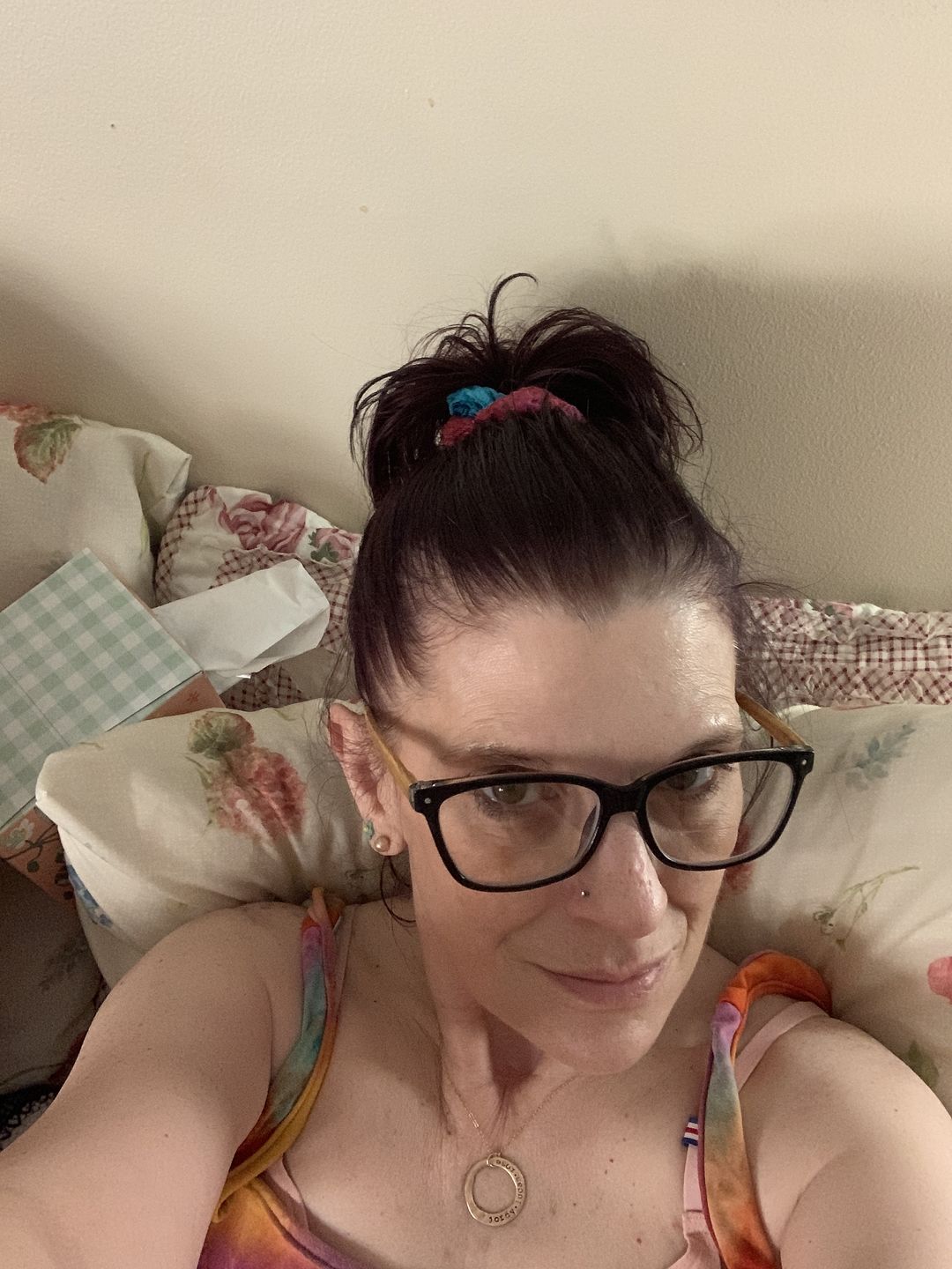 Customer photo review of Tie Dye Scrunchie Hair Tie