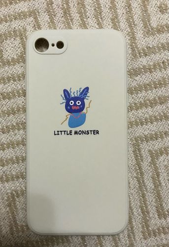 Customer photo review of Color Border Little Monster Cream iPhone Case