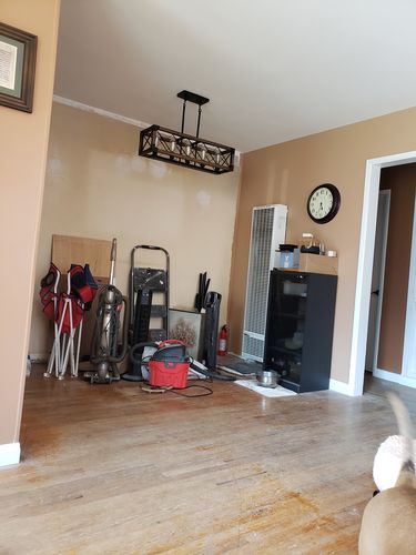 Customer photo review of Farmhouse Wood Cage 5 Light Cross-iron Chandelier