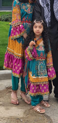 Customer photo review of Simrans Kids Mummy & Me Afghan Frock Outfit SRI04K