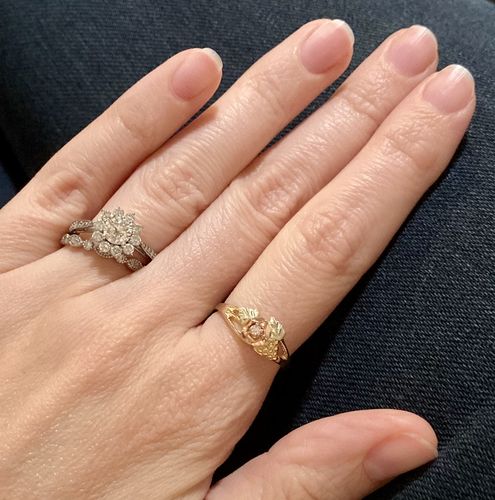 Customer photo review of Diamond & Rose Black Hills Gold Ring