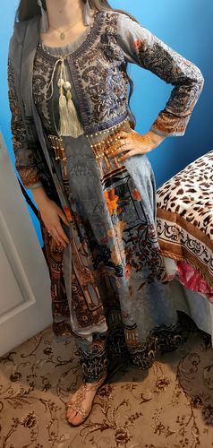 Customer photo review of Ivana Digital Print Jacket Style Eid Outfit with Embroidered Trousers S2028
