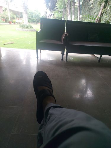Customer photo review of Men's Brown Premium Chappal with Padded Insole