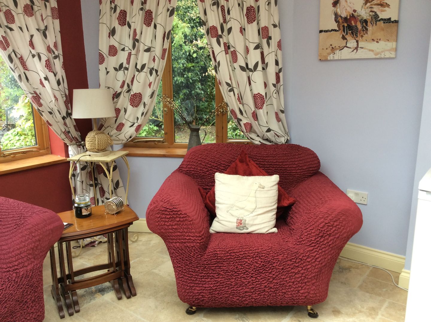 Customer photo review of 2 Seater Sofa Cover - Bordeaux Microfibra