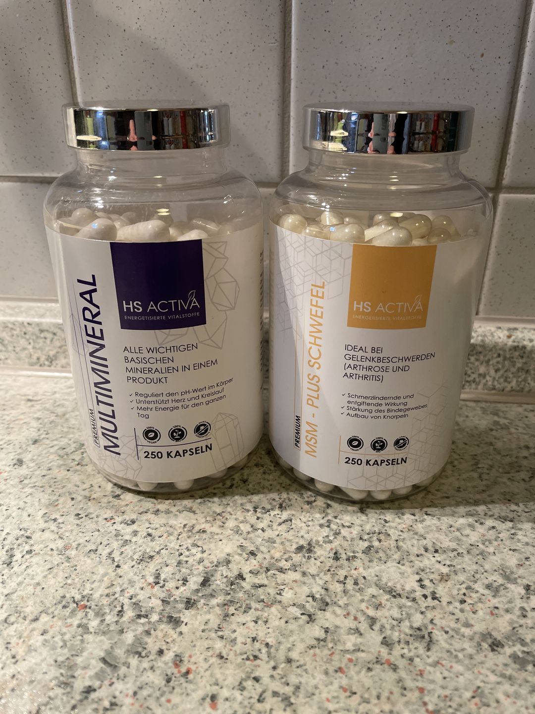 Customer photo review of Gelenk Komplex (MSM Plus Schwefel) - (250 Kapseln oder 800g Pulver)