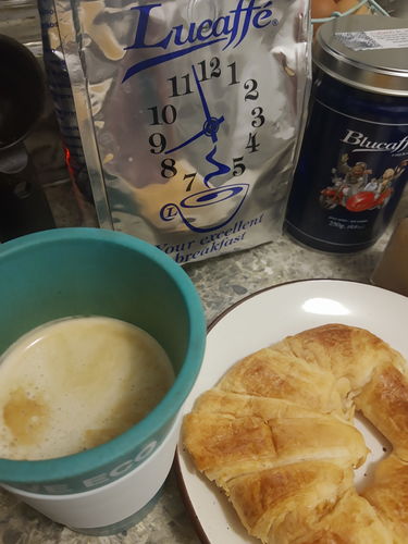 Customer photo review of Lucaffe Breakfast Coffee filter 500 grs Grano Molido