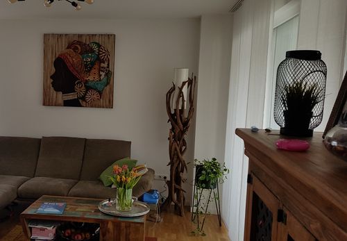 Customer photo review of Treibholz Stehlampe VILLA inkl. Lampenschirm