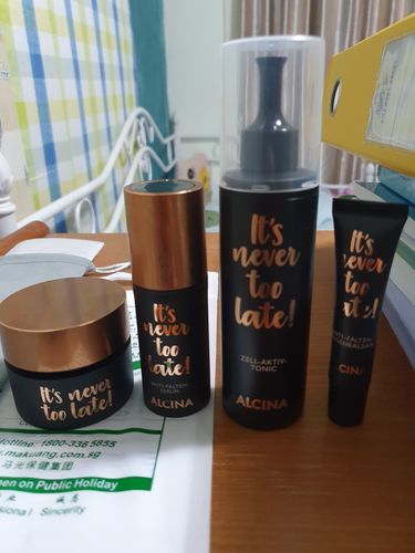 Customer photo review of Alcina It's Never Too Late Anti-Aging Set