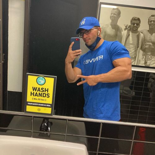 Customer photo review of Blue Revive T-shirt