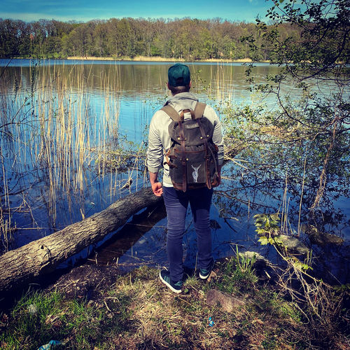 Customer photo review of Rucksack Mit Patch / Olivgrau (🌲)