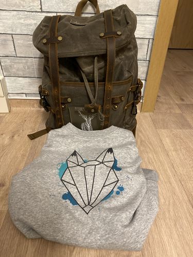 Customer photo review of Fuchs Art blue (hell)  - Unisex Organic Sweatshirt