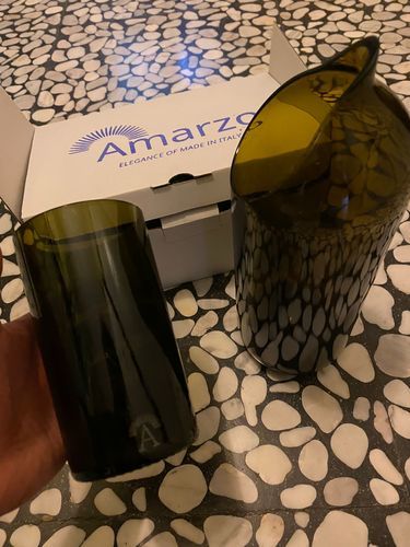 Customer photo review of Brocca "Barbera" Vetro Riciclato | Amarzo