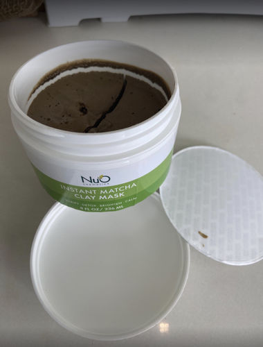 Customer photo review of Instant Matcha Clay Mask