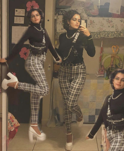 Customer photo review of Platform Heeled Sandals