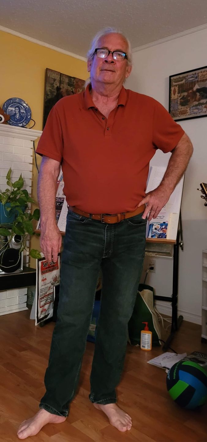 Customer photo review of The Canyon Belt - Tan Leather Belt with Charred Edges