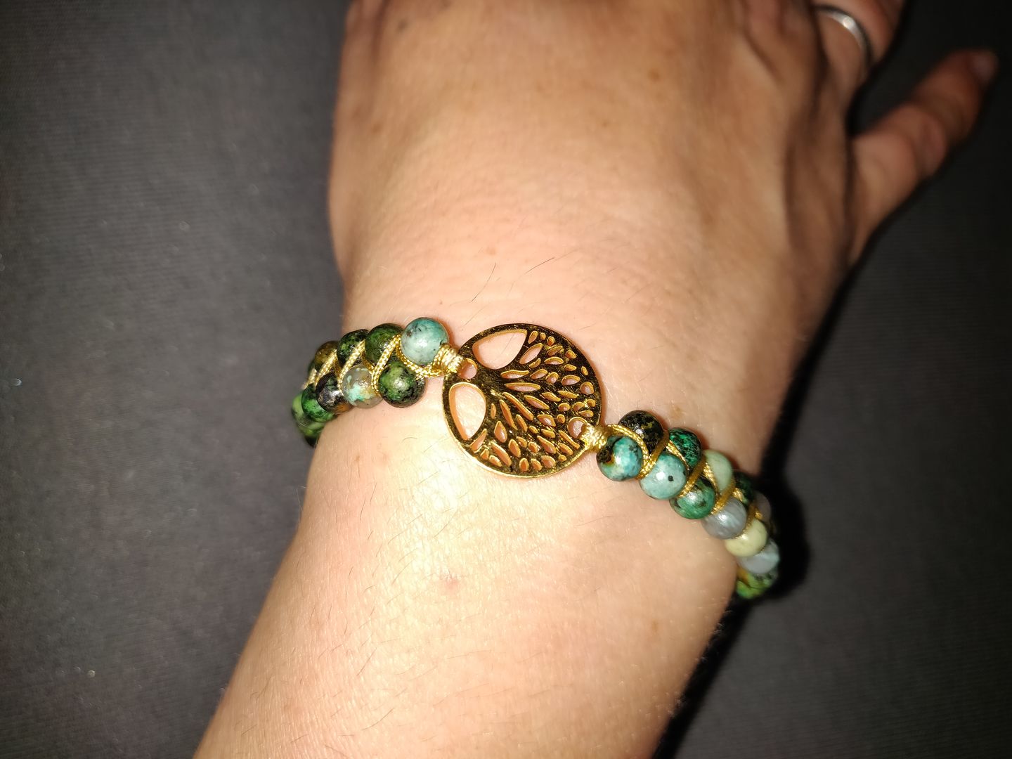 Customer photo review of LEBENSBAUM Armband aus Afrikanischen Jaspissteinen