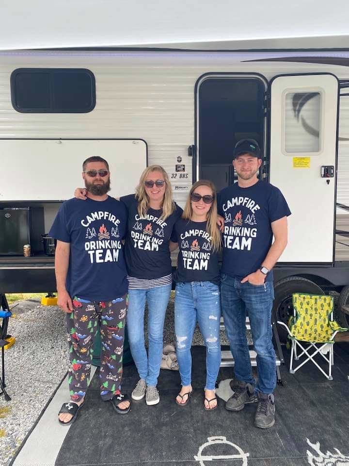 Customer photo review of Funny "Campfire Drinking Team" - Shirts and Hoodies