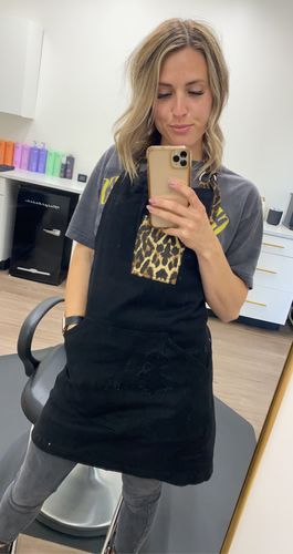 Customer photo review of Leopard Two Tone Apron