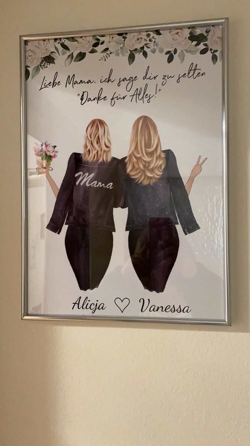 Customer photo review of Mutter & Tochter - Personalisiertes Poster