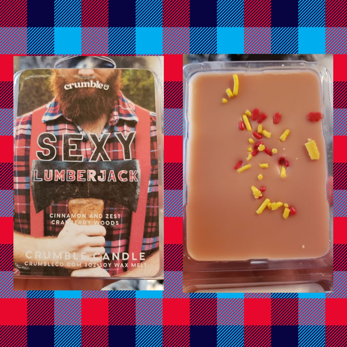 Customer photo review of Sexy Lumberjack Wax Melts