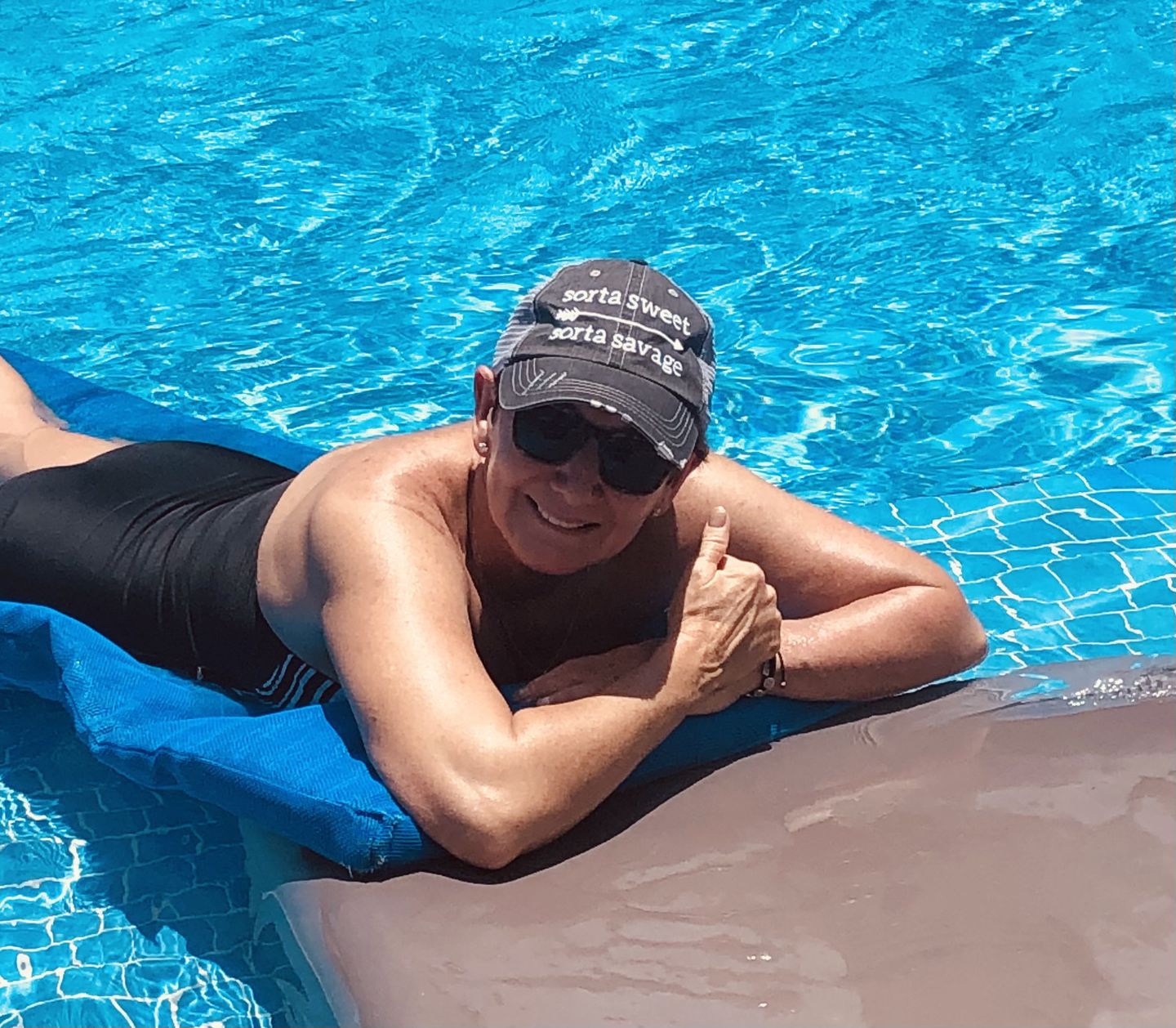 Customer photo review of Sorta Sweet Sorta Savage Trucker Hat