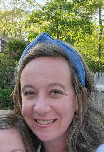 Customer photo review of LIGHT DENIM HEADBAND