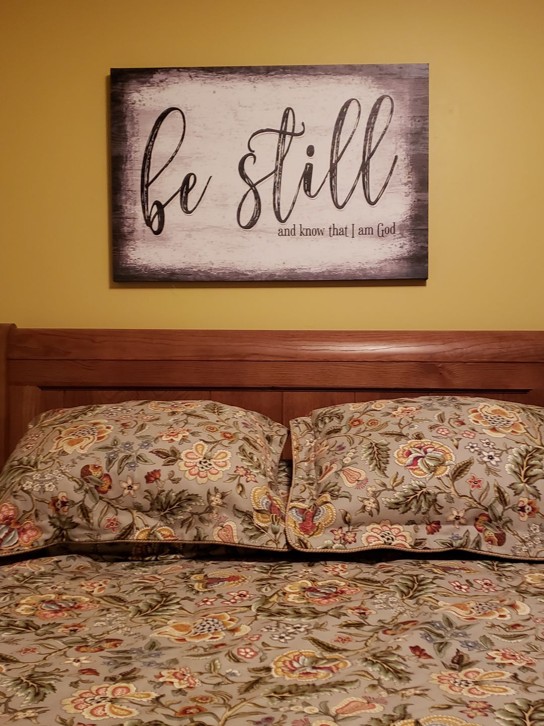 Customer photo review of "Be Still And Know That I Am God" Premium Canvas
