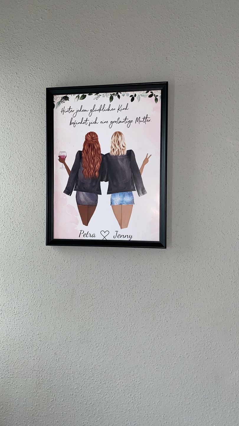 Customer photo review of Mutter & Tochter - Personalisiertes Poster