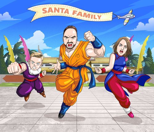 Customer photo review of Caricature cartoon dessinée à la main: En mode manga