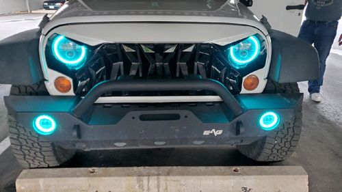 Customer photo review of Shark Grille - Black & White for 07-18 Wrangler JK/ JKU