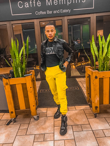 Customer photo review of Chunky Pocket Platform Boots